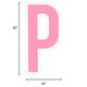 Pink Letter (P) Corrugated Plastic Yard Sign, 30in